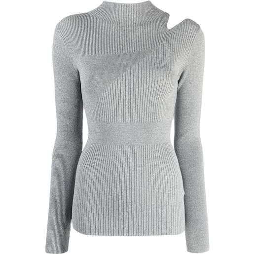 Calvin Klein top a coste con cut-out - verde