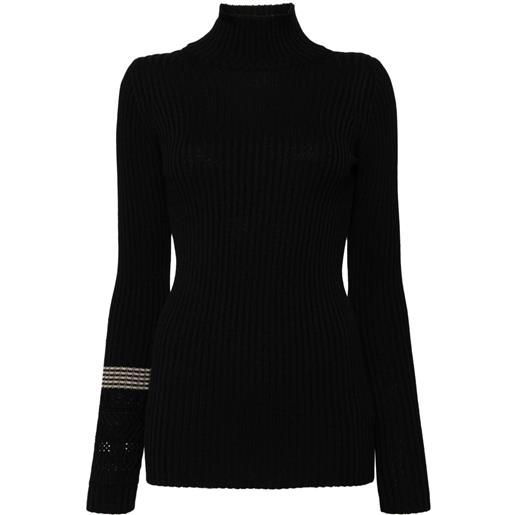 Y's top a collo alto - nero