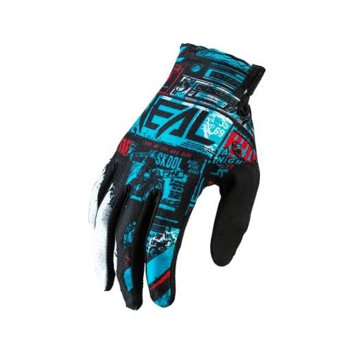 O'NEAL | guanto bike motocross | mx mtb dh fr downhill freeride | materiali durevoli e flessibili, palmo superiore ventilato | guanto matrix | adulto | nero blu | taglia m