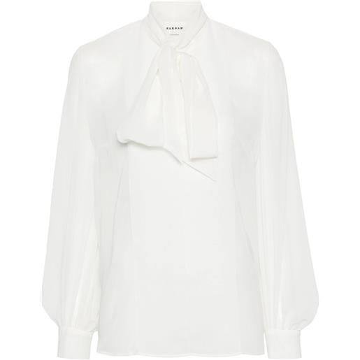 P.A.R.O.S.H. blusa con nodo - bianco