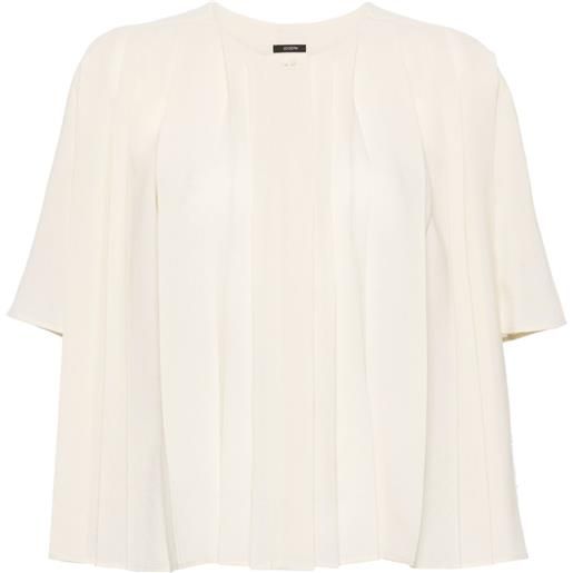 JOSEPH blusa bouloi senza colletto - toni neutri