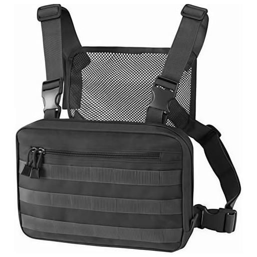 OZUKO Zaino Monospalla Uomo Borsa Petto Impermeabile per 12,9 iPad Pro