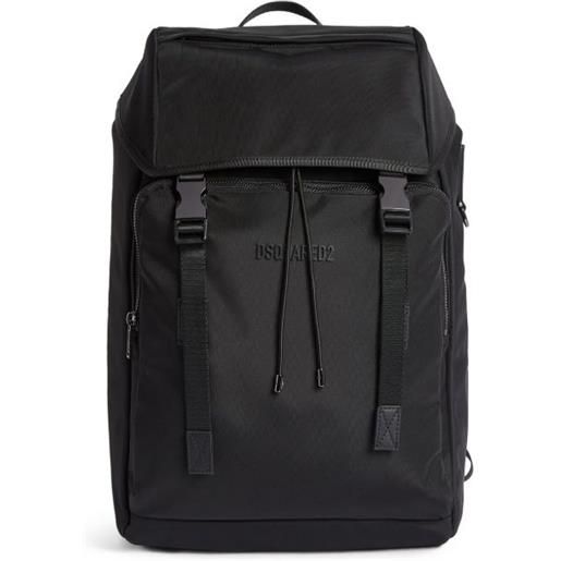 DSQUARED2 zaino con logo goffrato - nero