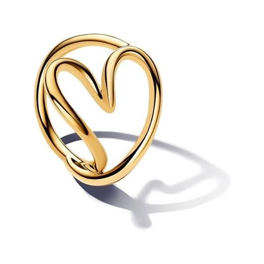 PANDORA essence anello con cuore placcato in oro 14k, 52