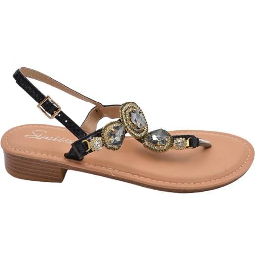 Minetom Sandali Donna Estate Sandali con Fiori Perline Gioiello Punta Aperta Comodi Piatti Slingback Retro Scarpe da Spiaggia A Albicocca 36 EU