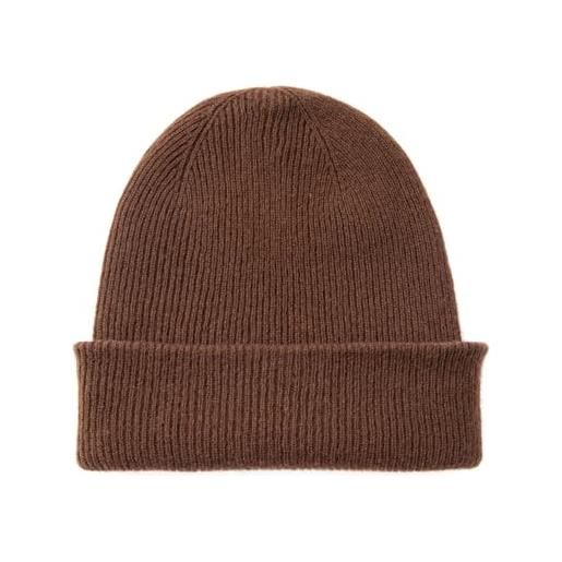 tonten 100% puro cashmere a doppio strato per le donne, berretto da sci invernale spesso e morbido per donne (caffè)