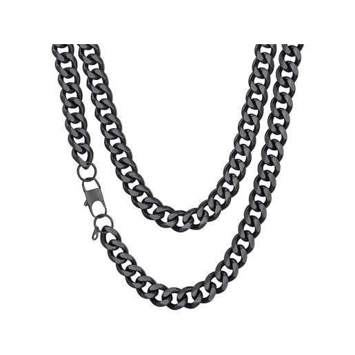 Gualiy Collana Acciaio Inossidabile Uomo, Collana a Catena