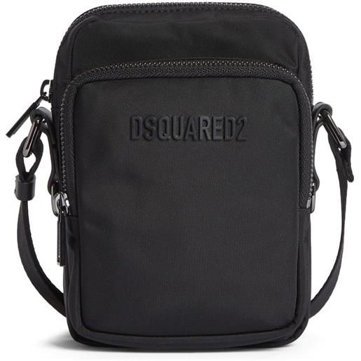 DSQUARED2 borsa messenger con logo - nero