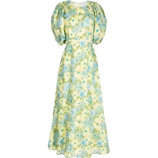 Faithfull the Brand abito valerina lungo a fiori - verde