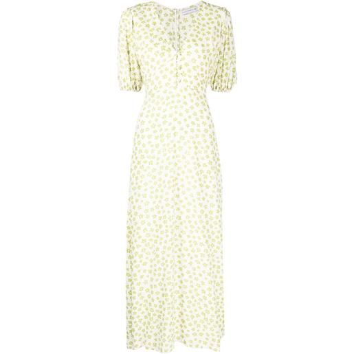 Faithfull the Brand abito midi rubinetti a fiori - bianco