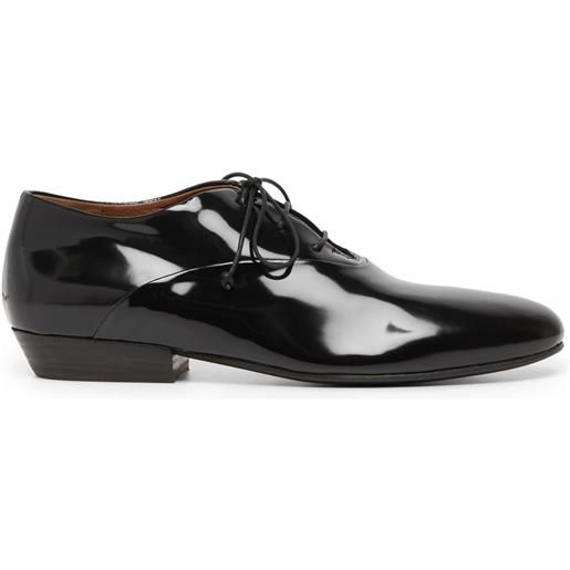 Marsèll oxford miniblocco in pelle verniciata - nero