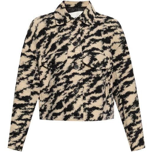 MARANT ÉTOILE cappotto ferida con stampa - toni neutri