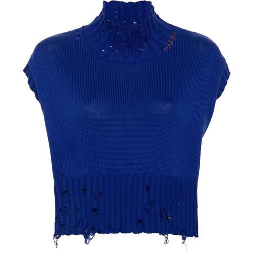 Marni canotta crop - blu