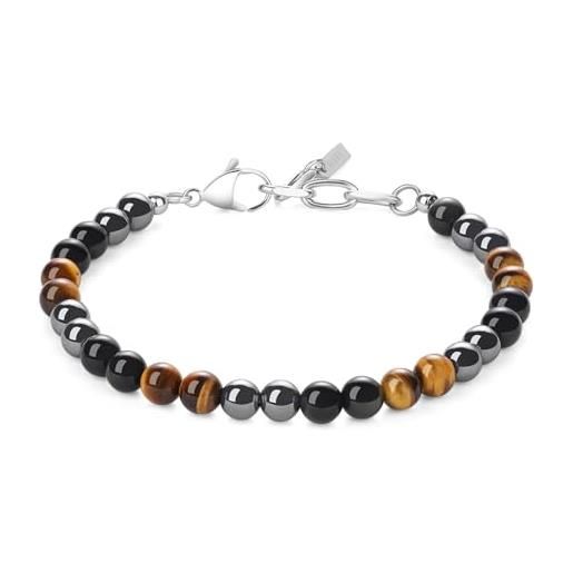 Bracciale Pietra Dura Onice Nero E Agata Verde 6mm | Mark - Foto 11