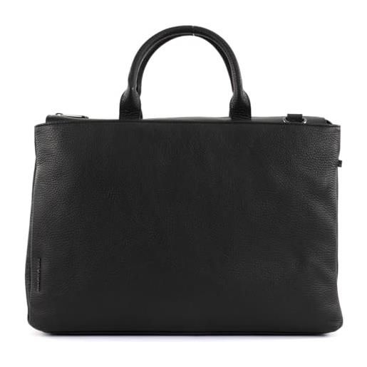 Mandarina Duck mellow leather, cartella donna, nero (nero), 40x28x14 (l x h x w)