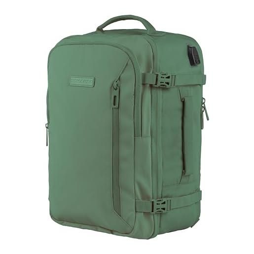 BidMamba zaino bagaglio a mano 40x20x25 ryanair, zaino borsa 20l voli low cost easyjet - verde militare