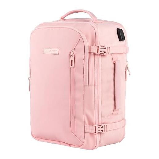 BidMamba zaino bagaglio a mano 40x20x25 ryanair, zaino borsa 20l voli low cost easyjet - rosa