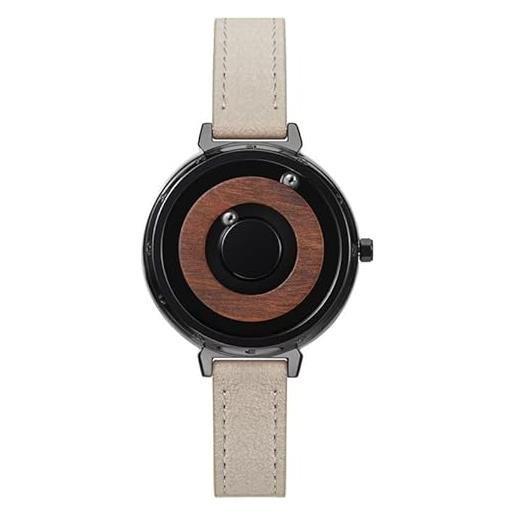 OSOLVE bracciale in pelle orologi da donna orologio da polso magnetico in legno per donna cinturino in pelle oro argento nero fashion girl scatola orologio personalizzata