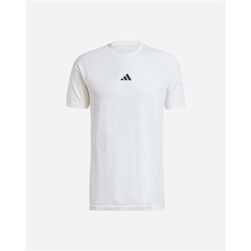Adidas wimbledon m - t-shirt tennis - uomo - bianco