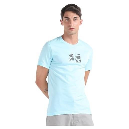 Calvin Klein Jeans t-shirt da uomo small box logo tee ccp s/s, tinta blu, xl