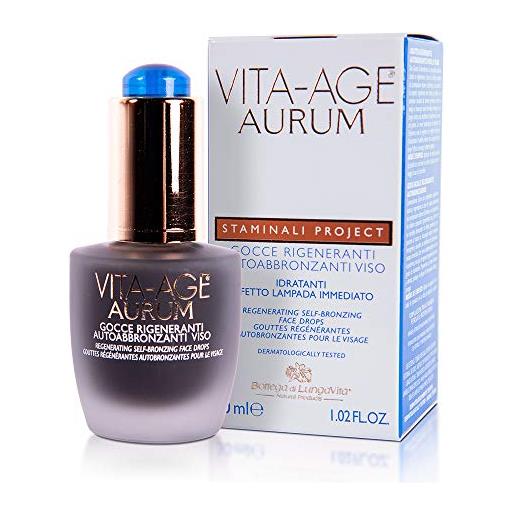 Bottega di LungaVita Natural Products bottega di lunga. Vita gocce rigeneranti autoabbronzanti viso vita-age aurum - gocce viso autoabbronzanti e rigeneranti a base di cellule staminali vegetali da stella alpina per un' abbronzatura naturale immediata …