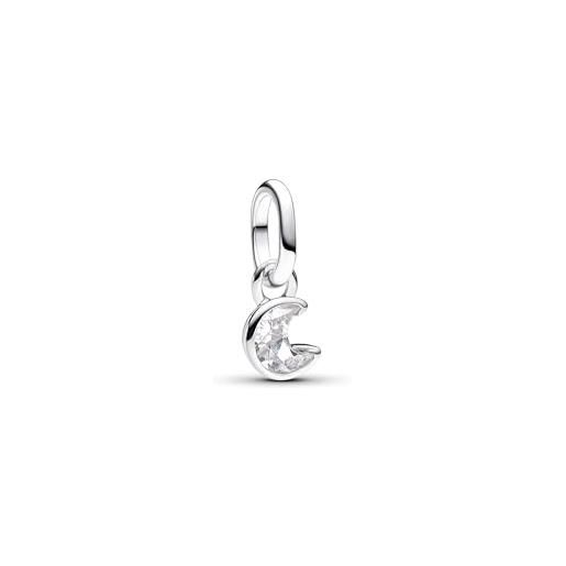 PANDORA me mini ciondolo a forma di luna in argento sterling con zirconia cubica trasparente