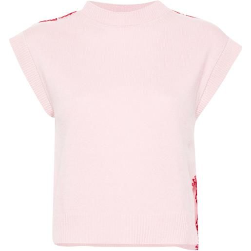 Marni canotta con ricamo - rosa