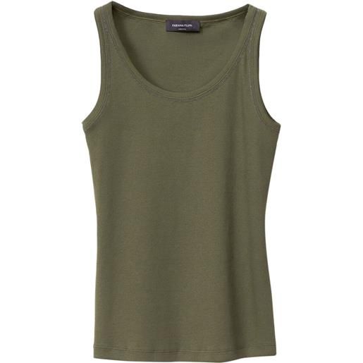 Fabiana Filippi canotta con scollo olimpionico - verde