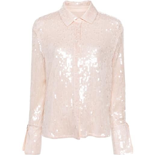 Patrizia Pepe camicia con paillettes - rosa