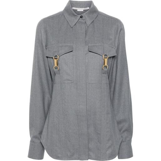 Stella McCartney camicia con decorazione - grigio
