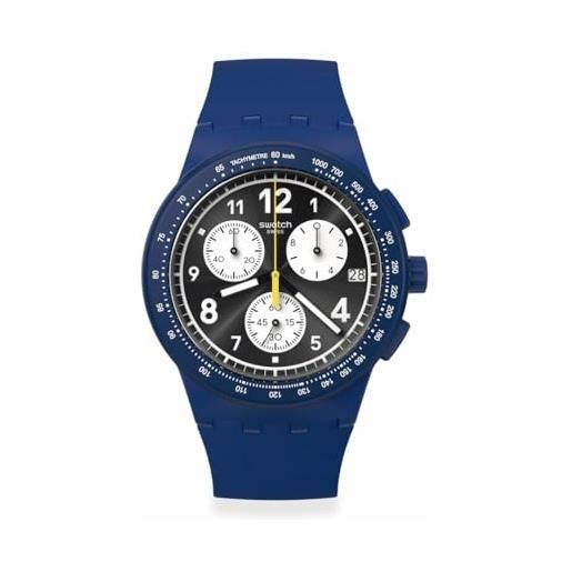 Swatch outlet orologio nothing basic about blue, blu, l, classico