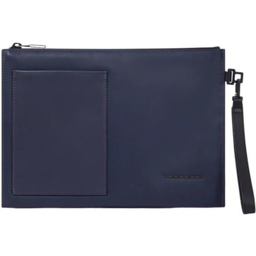 Piquadro pochette in pelle porta i. Pad® 11 con manico removibile