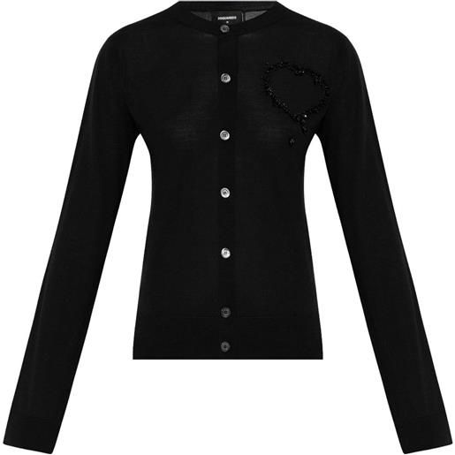 DSQUARED2 cardigan pesante - nero