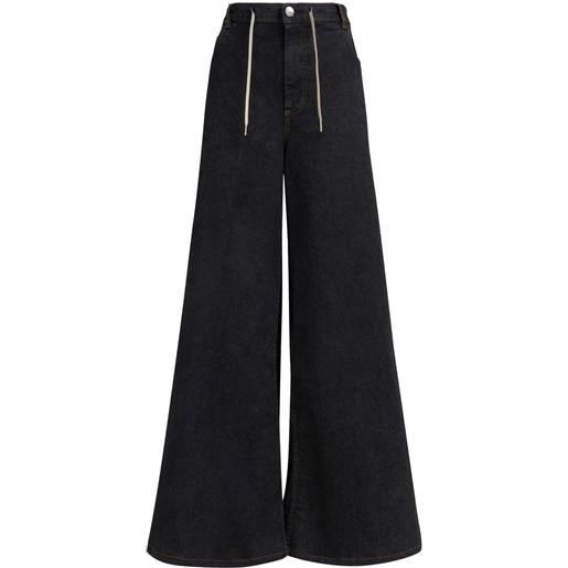 Marni jeans a gamba ampia - nero