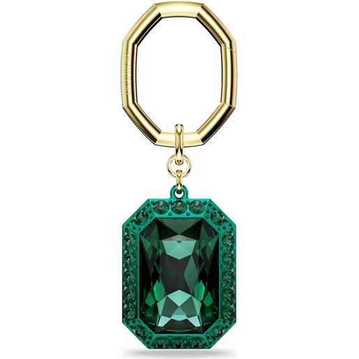 SWAROVSKI portachiavi lucent verde, placcatura mista