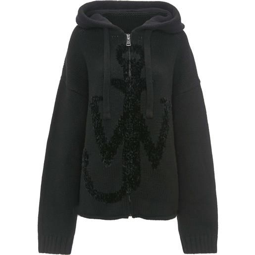 JW Anderson felpa con logo ad ancora - nero