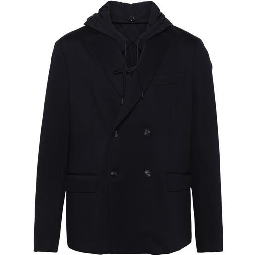 Emporio Armani blazer con cappuccio - blu