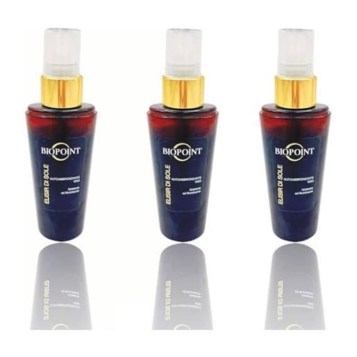 Biopoint elisir di sole autoabbronzante viso idratante ed illuminante mini size 50ml (3 unità)