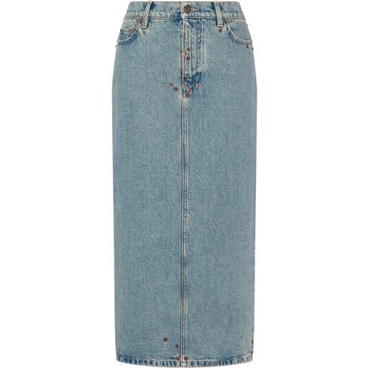 Moschino gonna denim a vita media - blu