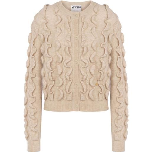 Moschino cardigan con ruches - toni neutri
