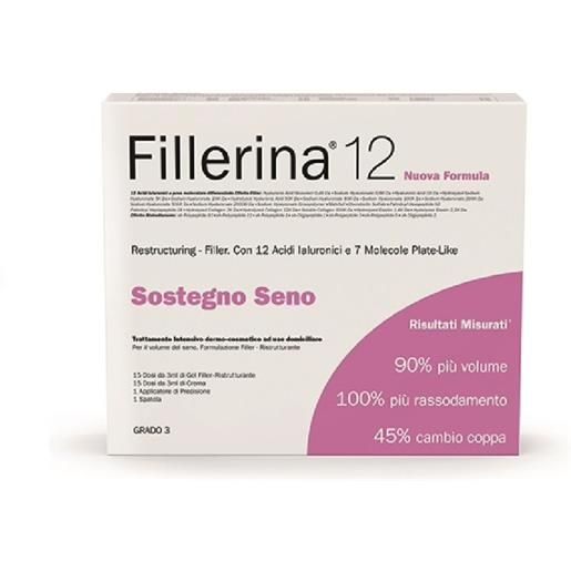 LABO INTERNATIONAL Srl fillerina sostegno seno 12ha trattamento intensivo dosaggio unico gel 50 ml + emulsione 50 ml