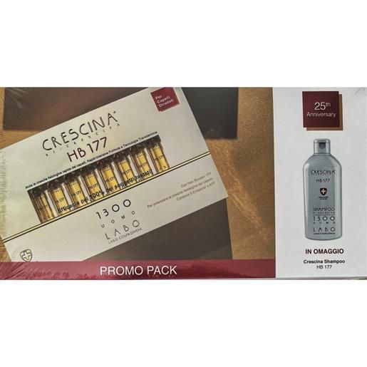 LABO INTERNATIONAL Srl crescina cofanetto base hb 177 1300 uomo 20 fiale + shampoo omaggio 200 ml