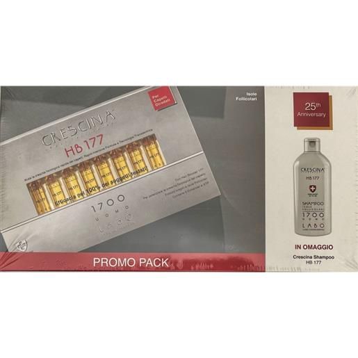 LABO INTERNATIONAL Srl crescina cofanetto isole follicolari hb 177 1700 uomo 20 fiale + shampoo omaggio 200 ml