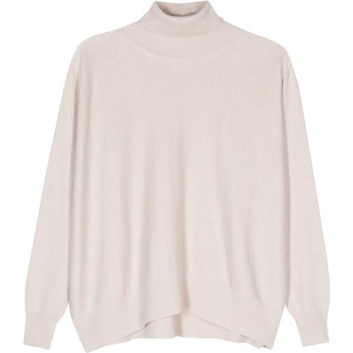 D.Exterior maglione a collo alto - toni neutri