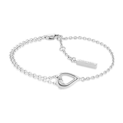 Calvin Klein braccialetto da donna collezione sculptured drops in acciaio inossidabile con un charm - 35000076