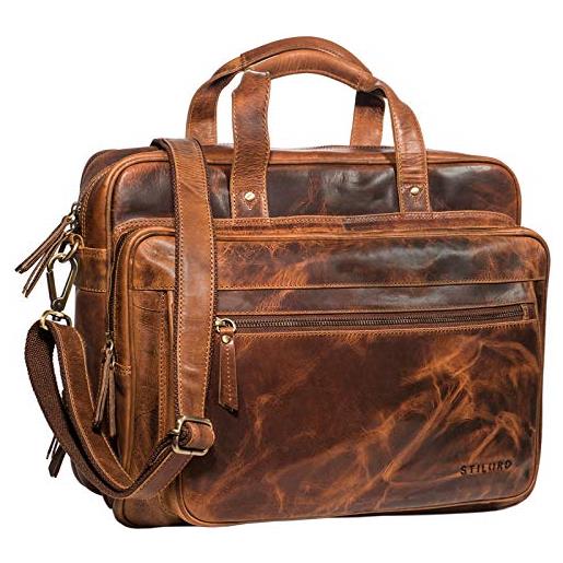 SENDEFN Borsa Tote Media Donna In Pelle Vegana | Tracolla Larga E 3 Scomparti | 28x12.5x24cm Per Lavoro, Viaggi E Scuola