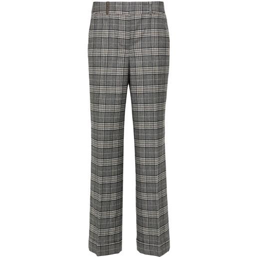 Peserico pantaloni a quadri - grigio