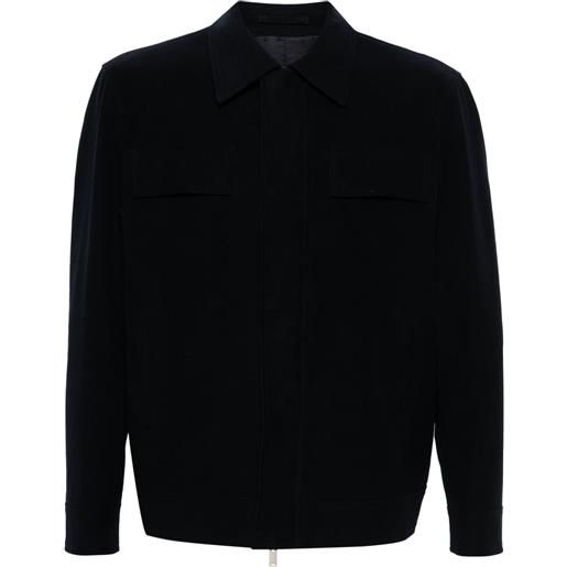 Lardini giacca-camicia in felpa - blu