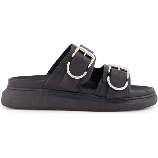 Alexander McQueen sandali con fibbia - nero