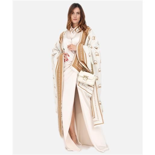 PINKO mantella con motivo monogramma - matrice